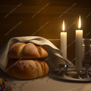 חלות, יין וכוס קידוש לשבת וחג - 00495