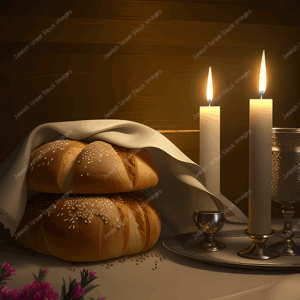 חלות, יין וכוס קידוש לשבת וחג - 00764