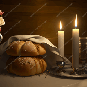 חלות, יין וכוס קידוש לשבת וחג - 00765
