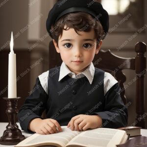 אילוסטרציה דמות ילד קטן לומד - 02093