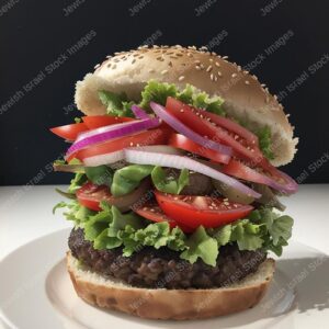 תמונת המבורגר כשר ללא גבינה - 02120