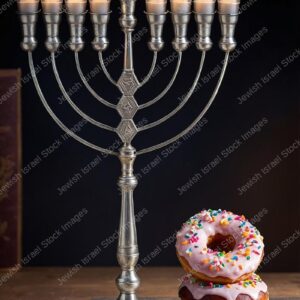 תמונת חנוכיה וסופגניות - 12947