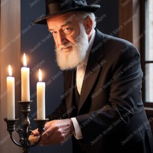 אילוסטרציה דמות זקן בעל הדרת פנים - 20703