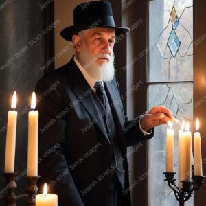 אילוסטרציה דמות זקן בעל הדרת פנים - 20704