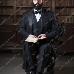 אילוסטרציה דמות אברך בלימוד - 20725
