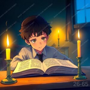 ילד/נער יושב ולומד - 38875