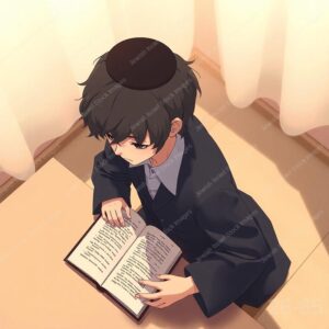 ילד/נער יושב ולומד - 38893