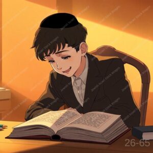 ילד/נער יושב ולומד - 38937