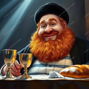 דמות אנימציה של חסיד אדמוני - 38956