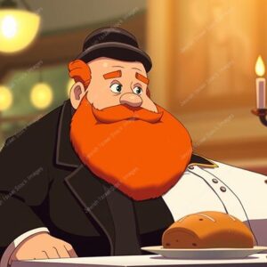 דמות אנימציה של חסיד אדמוני - 38965