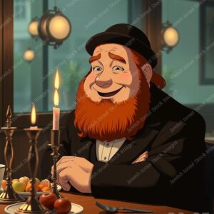 דמות אנימציה של חסיד אדמוני - 38982