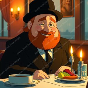 דמות אנימציה של חסיד אדמוני - 38983