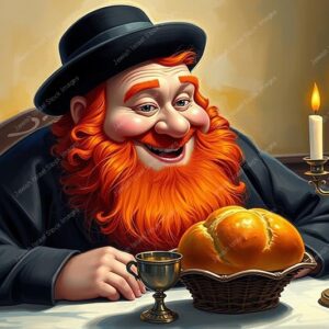 דמות אנימציה של חסיד אדמוני - 38985