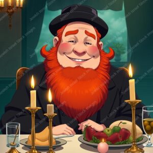 דמות אנימציה של חסיד אדמוני - 39005
