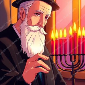 הדלקת נרות חנוכה באנימציה - 39436