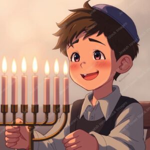הדלקת נרות חנוכה באנימציה - 39440