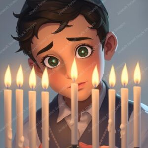 הדלקת נרות חנוכה באנימציה - 39442