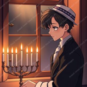 הדלקת נרות חנוכה באנימציה - 39444
