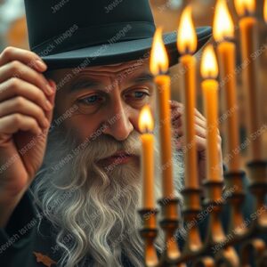הדלקת נרות חנוכה באנימציה - 39445