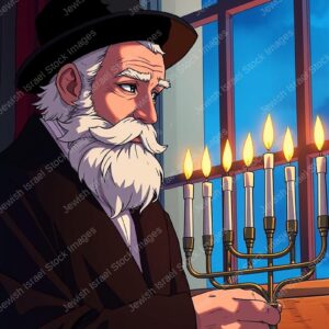 הדלקת נרות חנוכה באנימציה - 39447