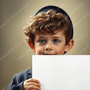 ילד מחזיק שלט - 39958