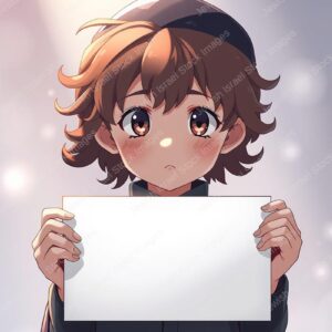 ילד מחזיק שלט - 40000