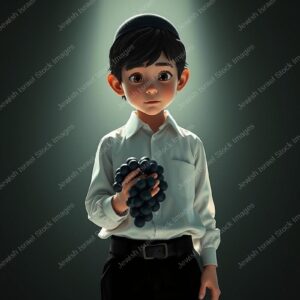 ילד מחזיק ענבים (גפן) - 42174