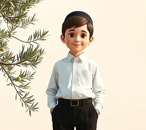 ילד ליד זיתים או עץ זית - 42235